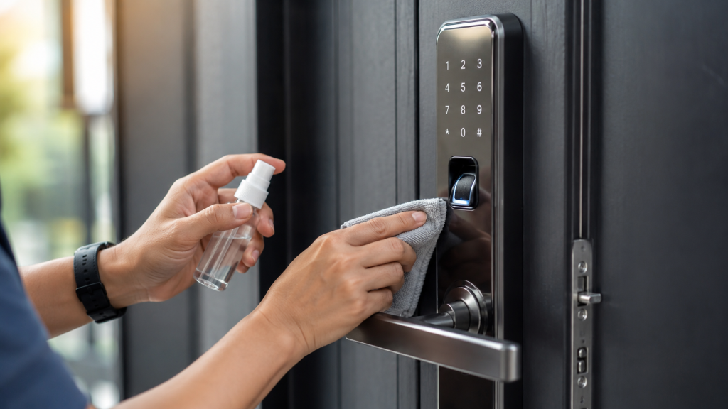 Fingerprint Aluminium Door Maintenance